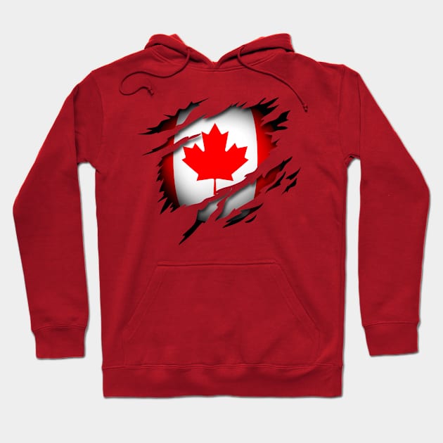 Canada in the heart Hoodie by HappyGiftArt